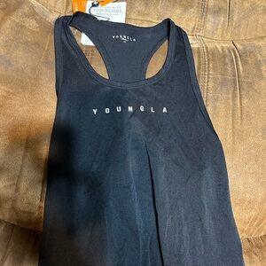 Youngla Men Medium Black Stringer Compression NWT Lifting Workout